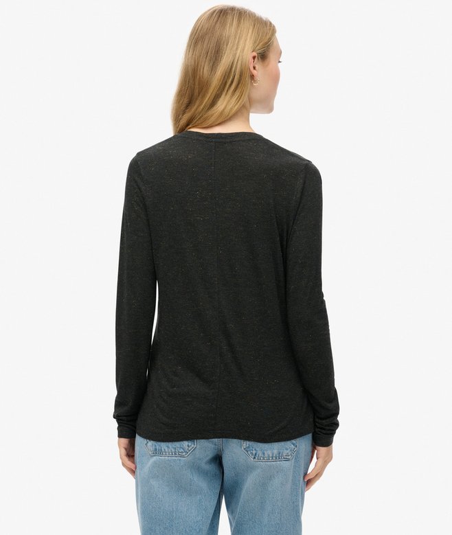 Superdry Long Sleeve Jersey V-Neck Top