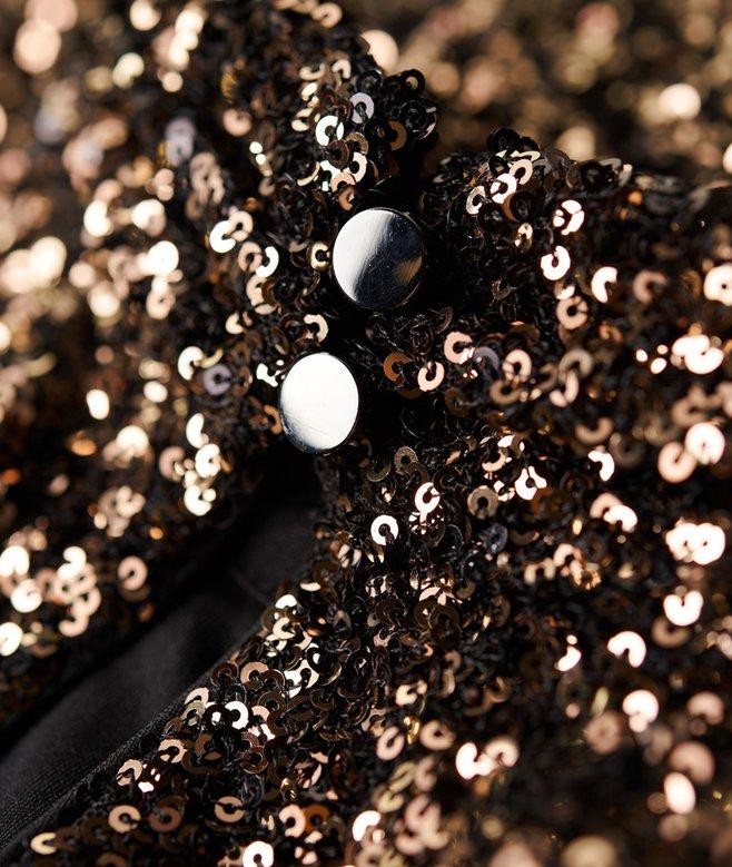 Superdry Long Sleeve Sequin Crop Top