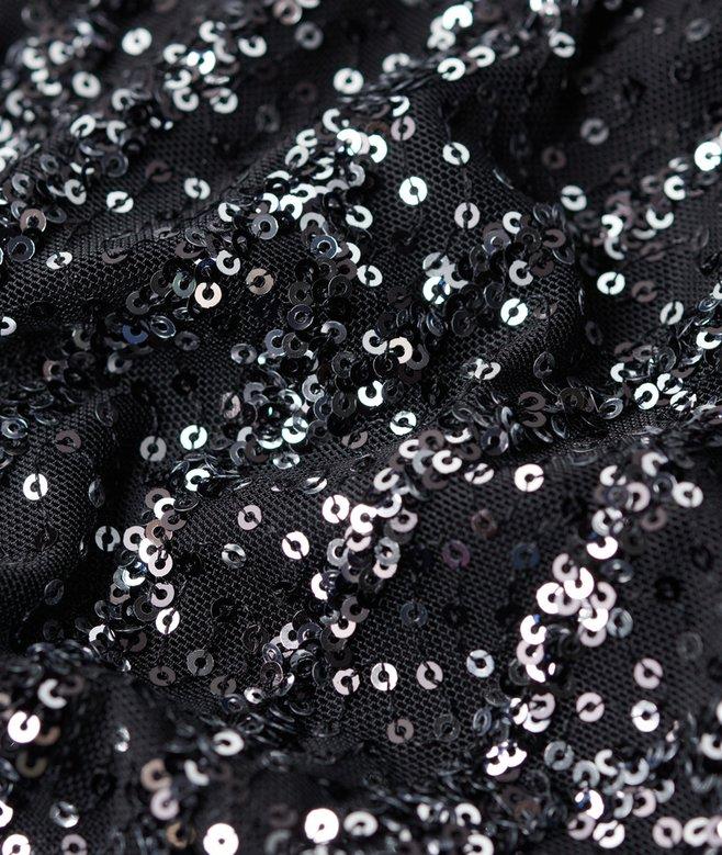 Superdry Long Sleeve Sequin Crop Top