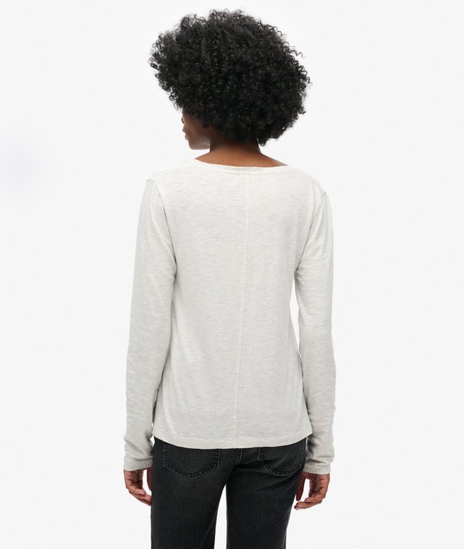Superdry Long Sleeve V Neck Jersey Top