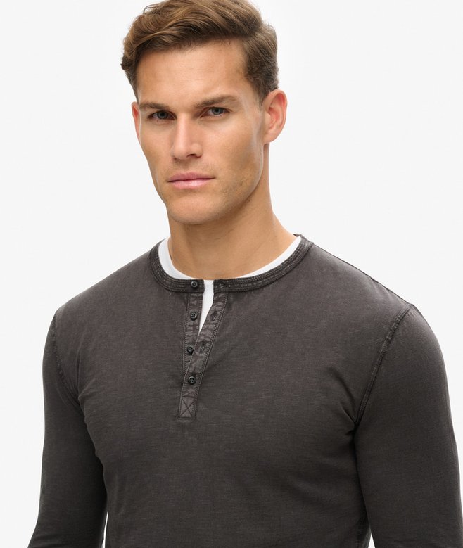 Superdry Long Sleeved Jersey Grandad Top