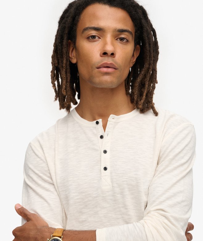 Superdry Long Sleeved Jersey Grandad Top