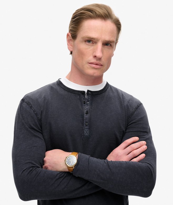 Superdry Long Sleeved Jersey Grandad Top