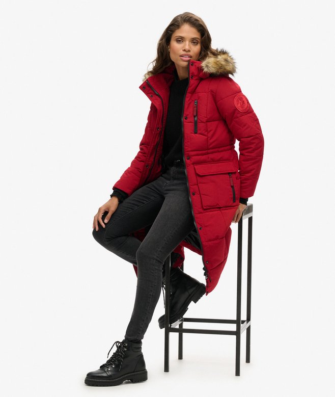 Superdry Longline Faux Fur Everest Coat