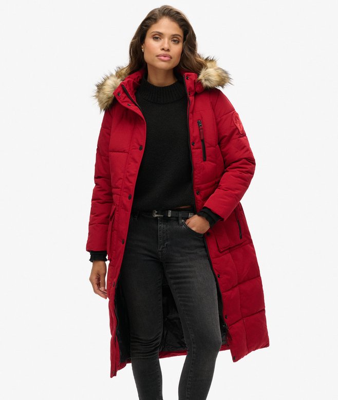 superdry Longline Faux Fur Everest Coat