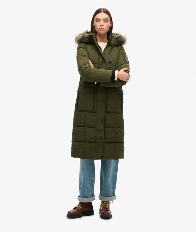 Superdry Longline Faux Fur Everest Coat