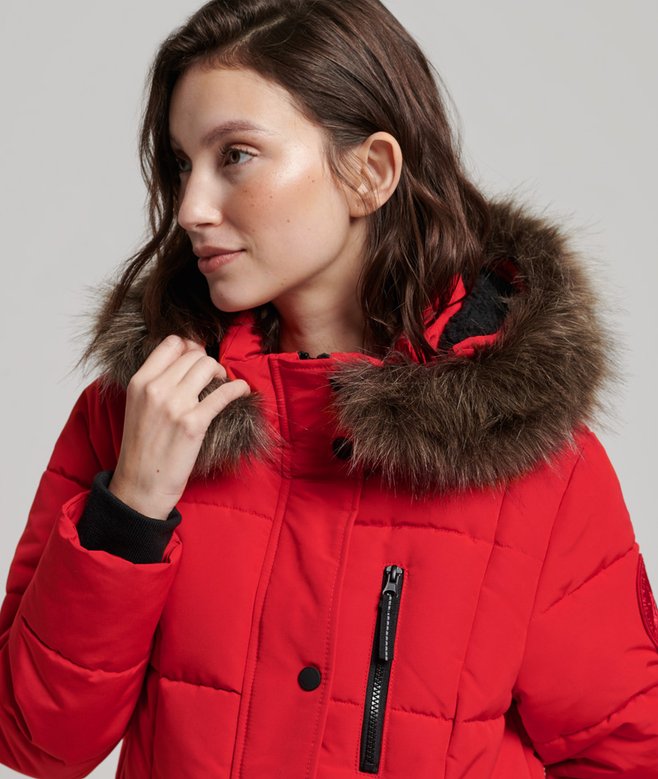 Superdry Longline Faux Fur Everest Coat