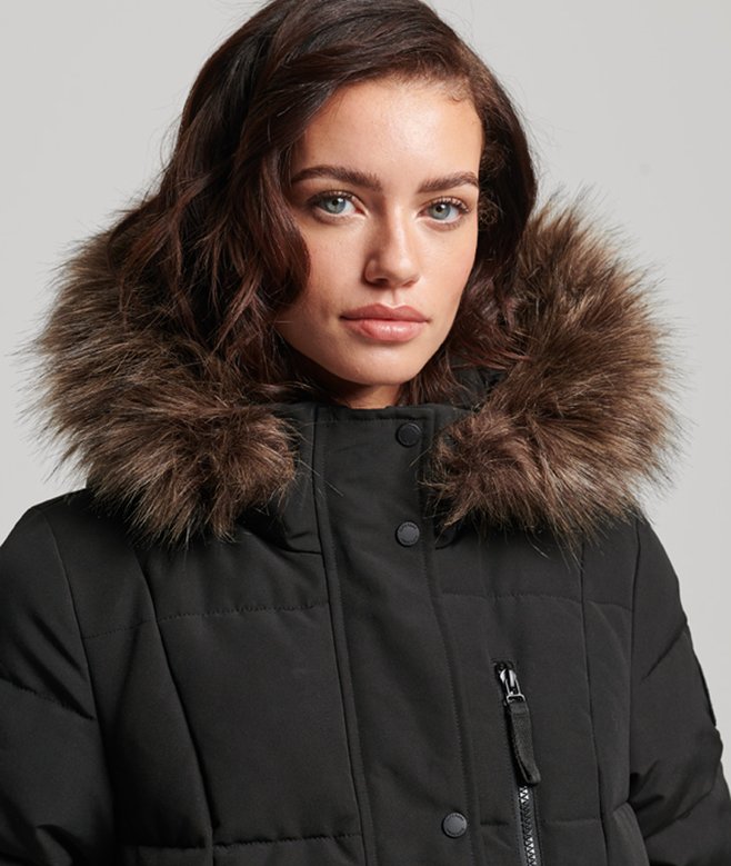 Superdry Longline Faux Fur Everest Coat