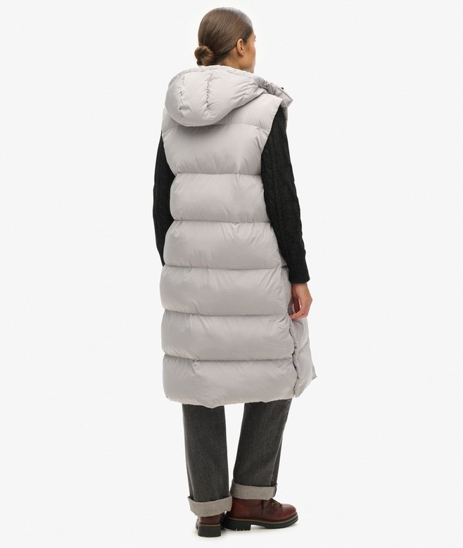 Superdry Longline Hooded Padded Gilet