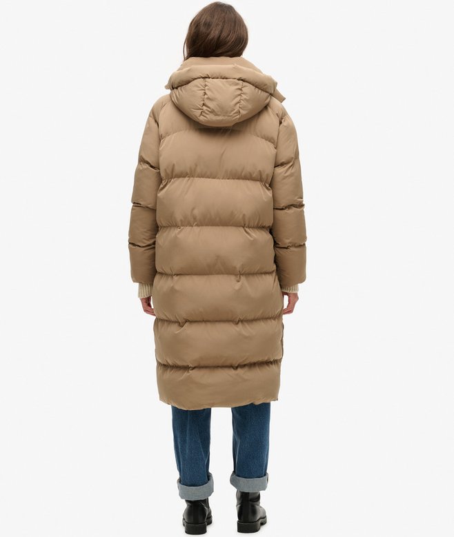 Superdry Longline Hooded Puffer Coat
