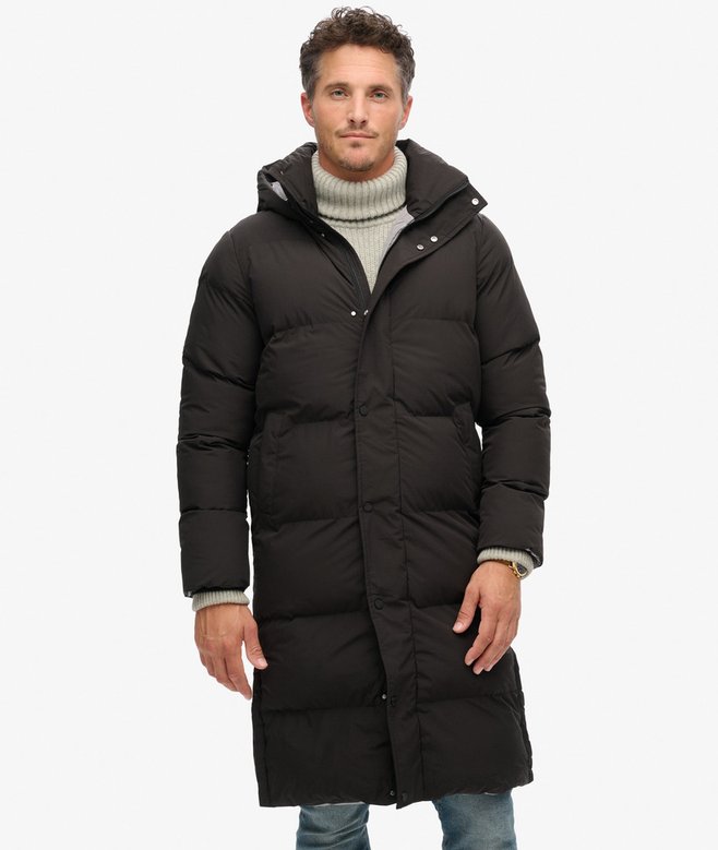 Superdry Longline Hooded Puffer Coat