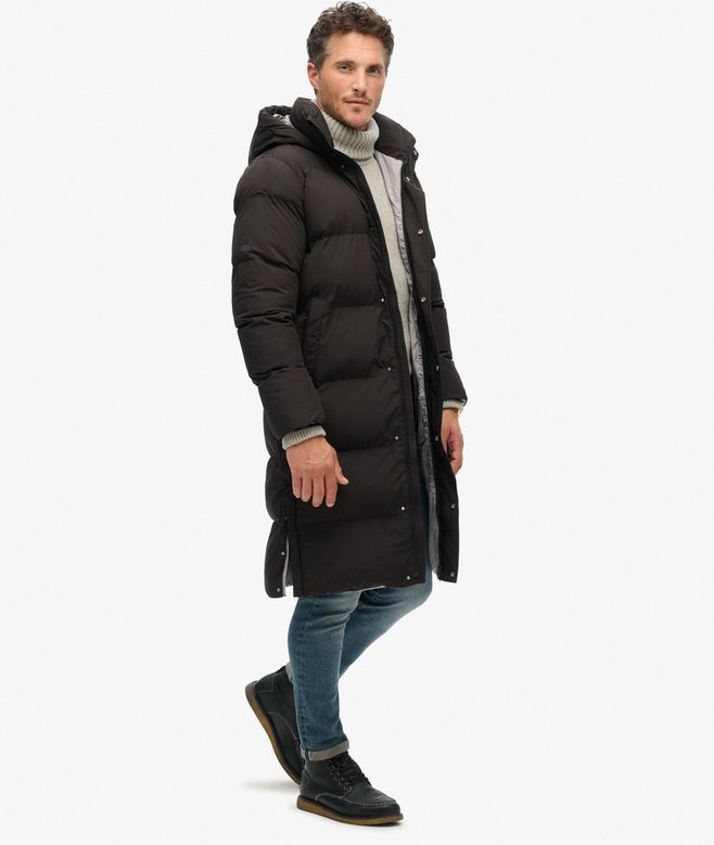 Superdry Longline Hooded Puffer Coat