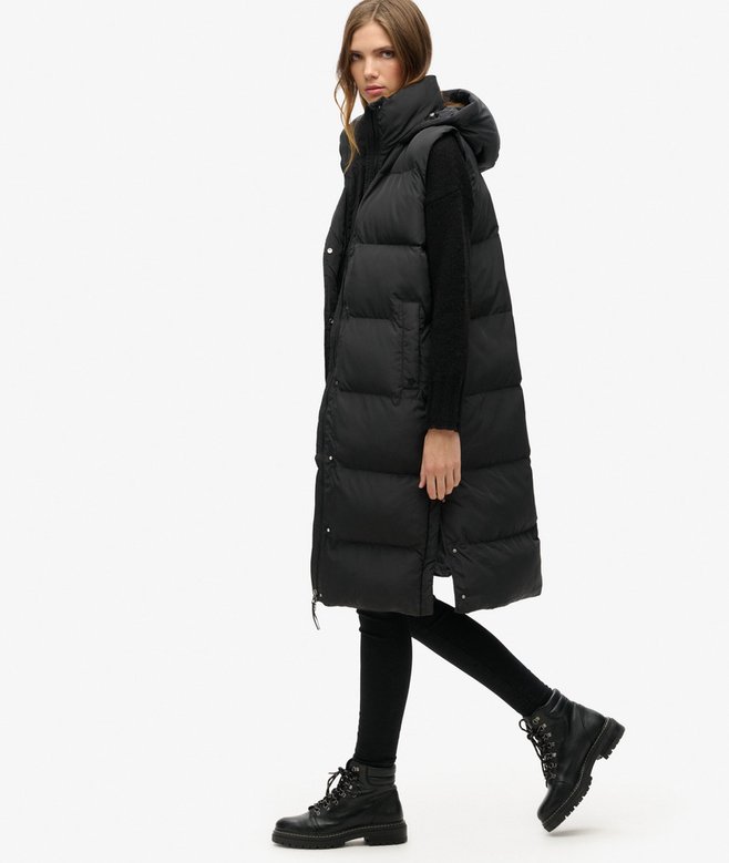 Superdry Longline Hooded Puffer Gilet
