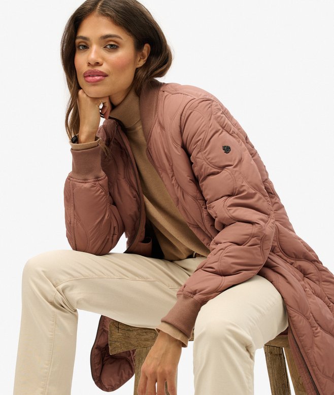 Superdry Longline Quilted Liner Jacket