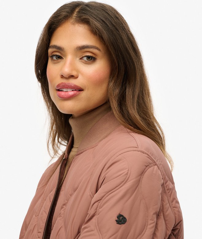 Superdry Longline Quilted Liner Jacket