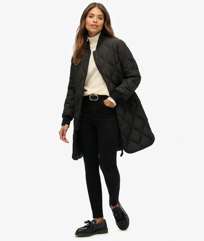 Superdry Longline Quilted Liner Jacket