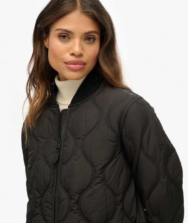 Superdry Longline Quilted Liner Jacket