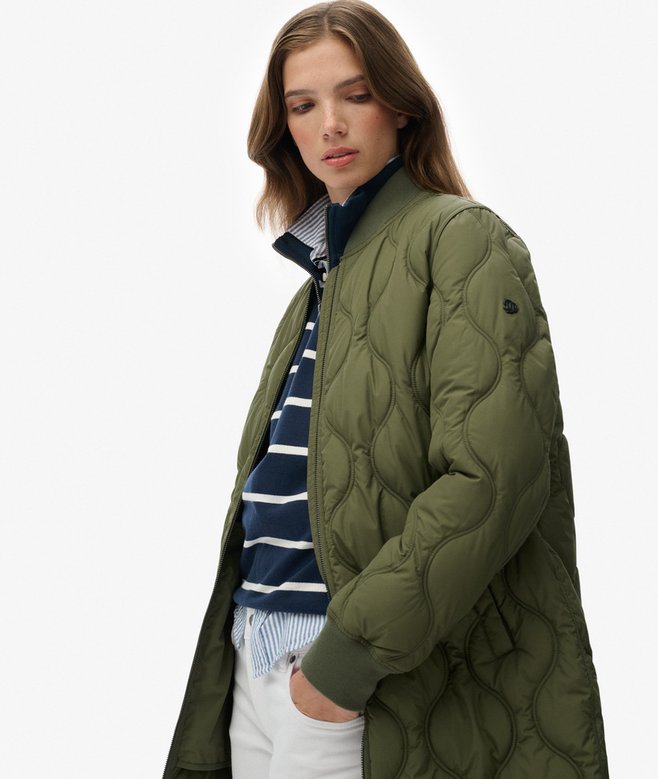 Superdry Longline Quilted Liner Jacket