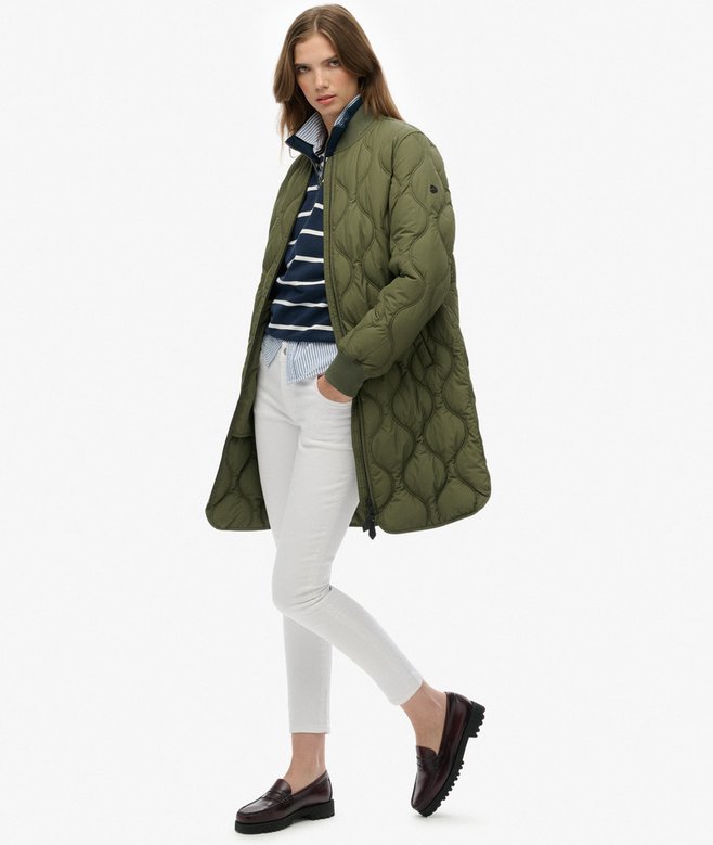 Superdry Longline Quilted Liner Jacket