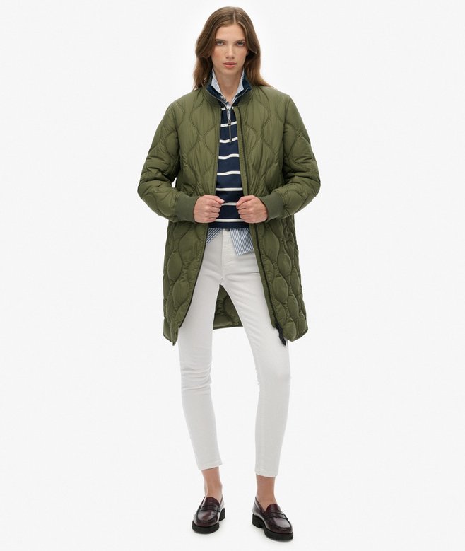 Superdry Longline Quilted Liner Jacket