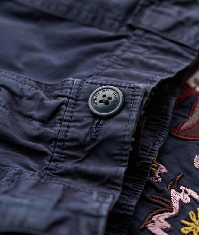 Superdry Low Rise Embroidered Cargo Pants