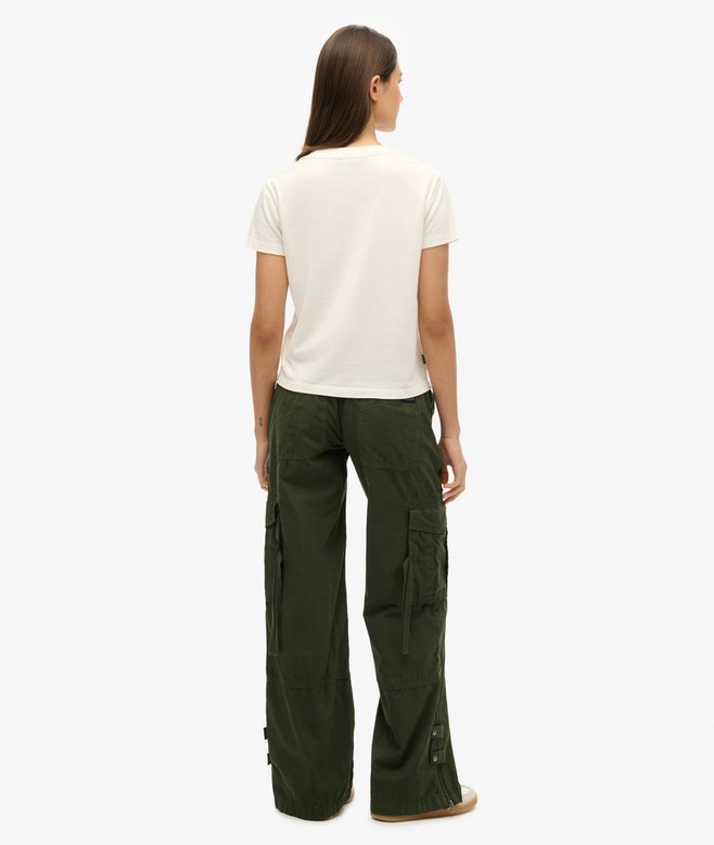 Superdry Low Rise Wide Leg Cargo Pants