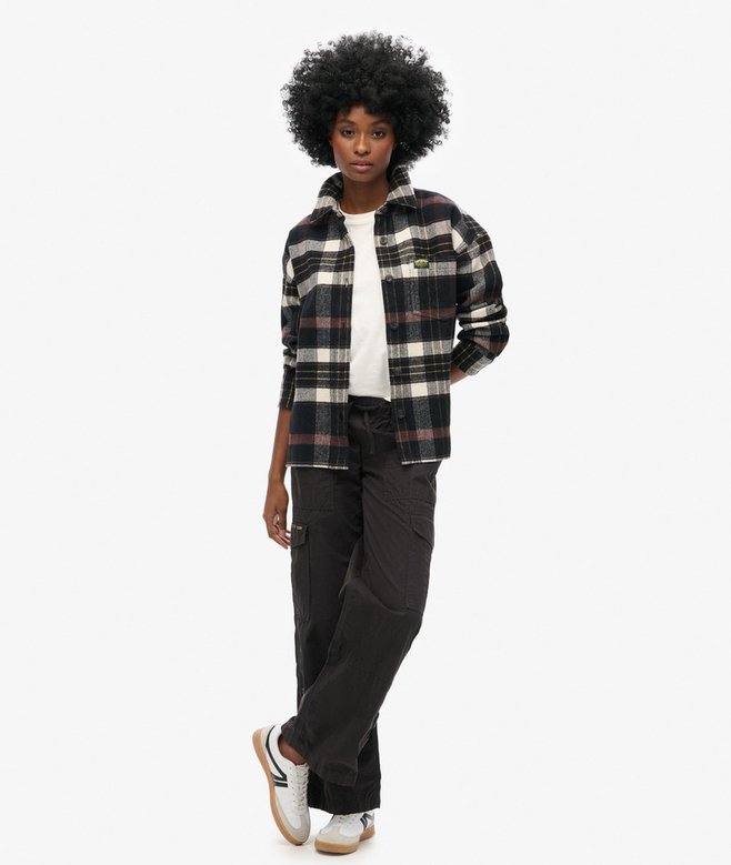 superdry Low Rise Wide Leg Cargo Pants