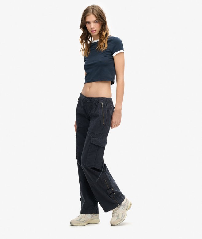 Superdry Low Rise Wide Leg Cargo Pants