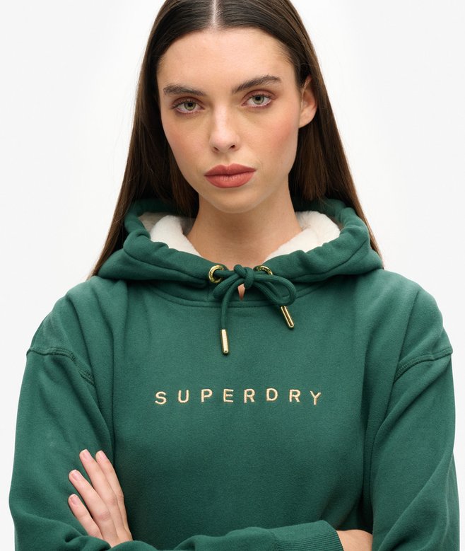 Superdry Luxe Metallic Logo Hoodie Dress