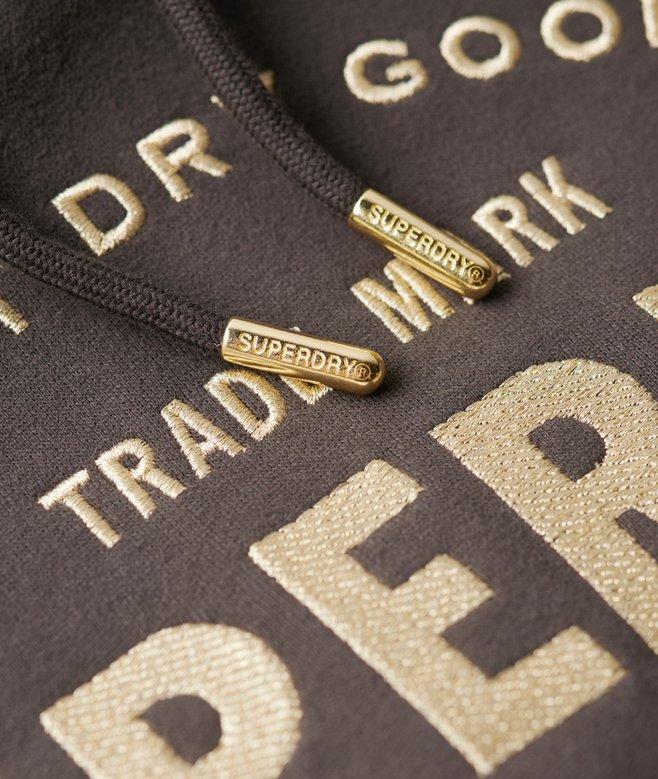 Superdry Luxe Metallic Logo Hoodie Dress