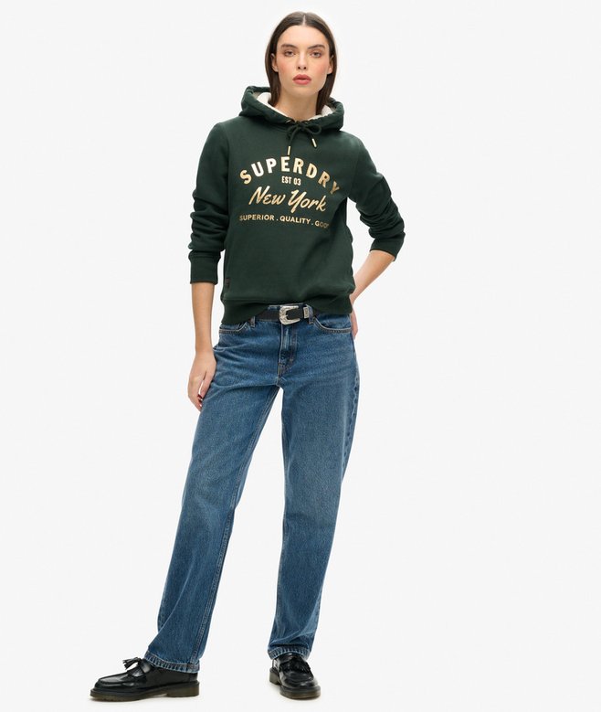 Superdry Luxe Metallic Logo Hoodie