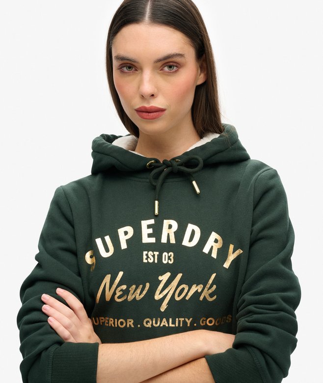 Superdry Luxe Metallic Logo Hoodie