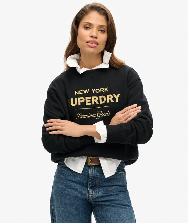 superdry Luxe Metallic Logo Sweatshirt