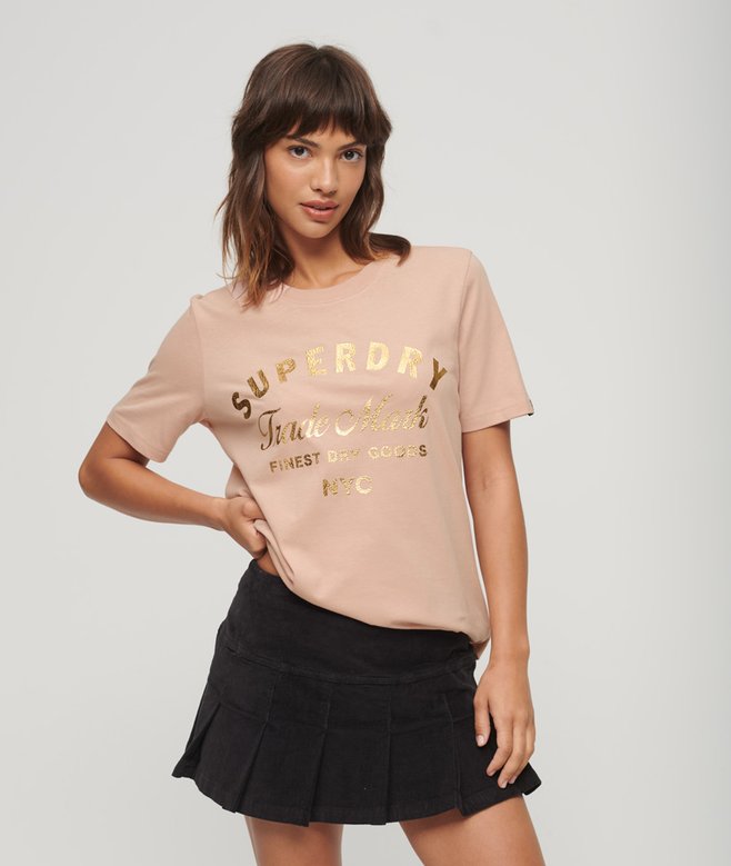 superdry Luxe Metallic Logo T-Shirt