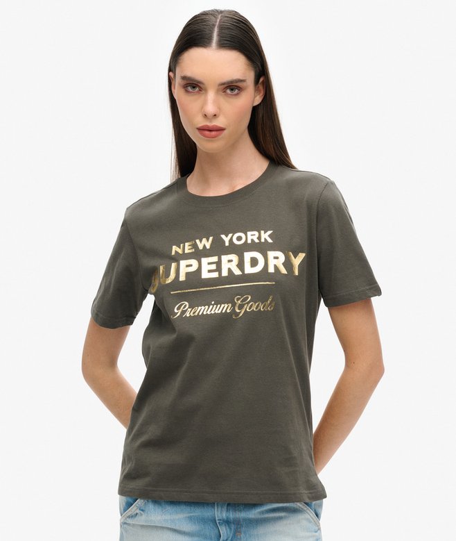 superdry Luxe Metallic Logo T-Shirt