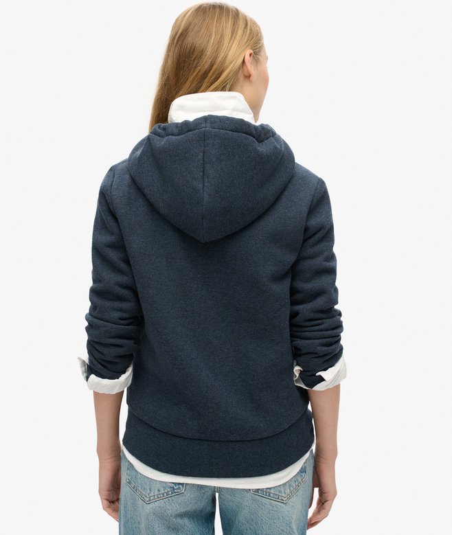 Superdry Luxe Metallic Logo Zip Hoodie