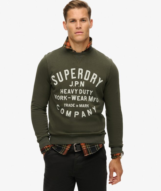 superdry Machined Goods Workwear Crew Sweatshirt