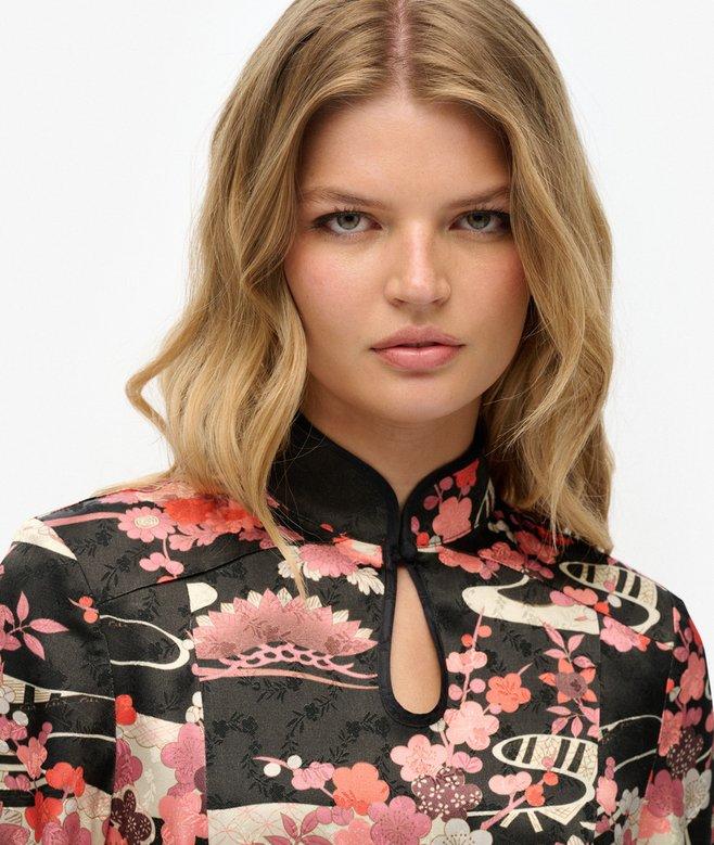 Superdry Mandarin Jacquard Top