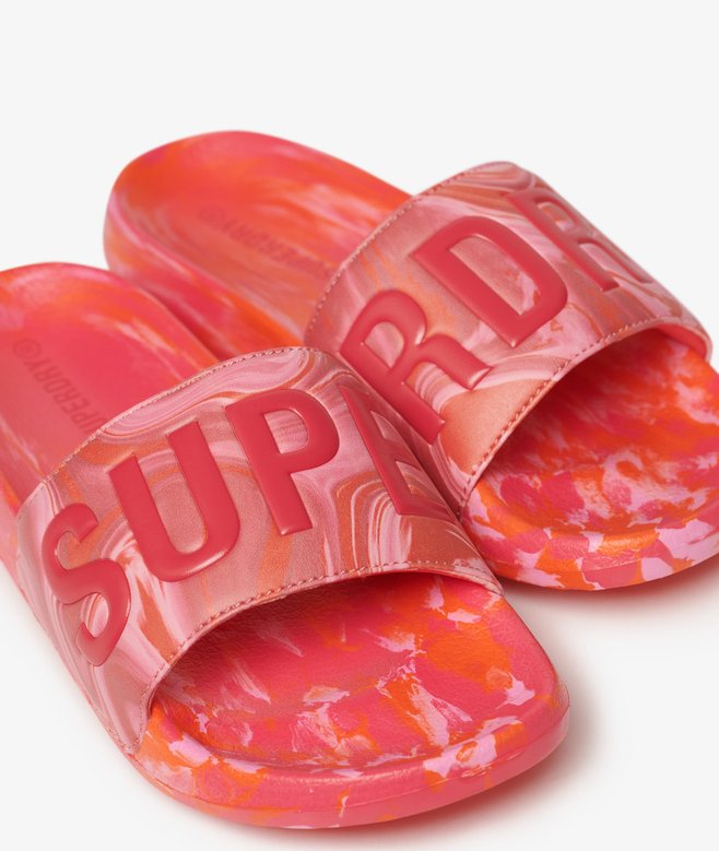 Superdry Marble Pool Sliders