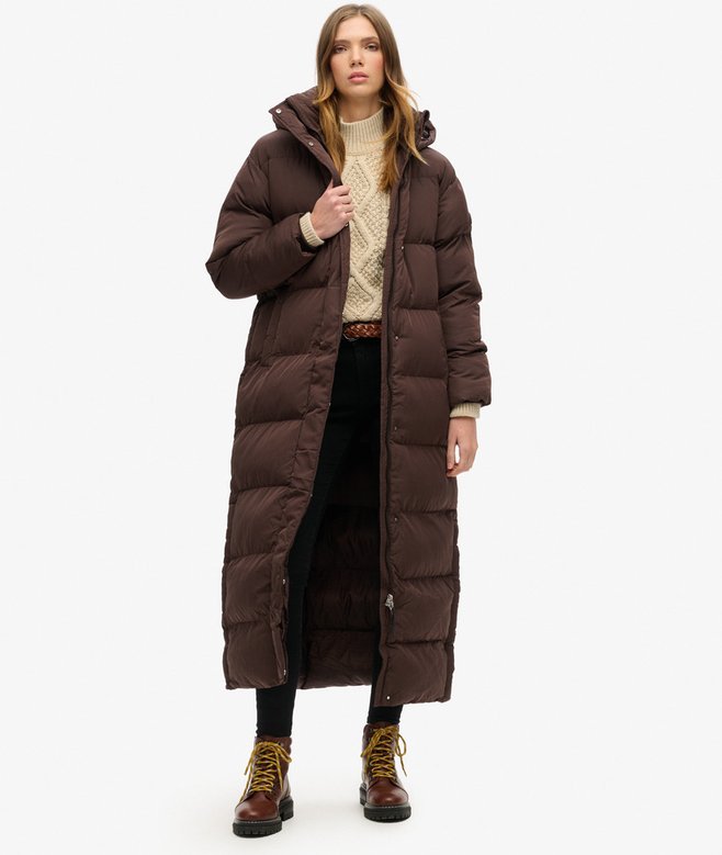 superdry Maxi Hooded Puffer Coat