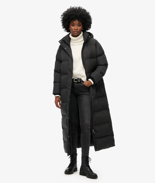 superdry Maxi Hooded Puffer Coat