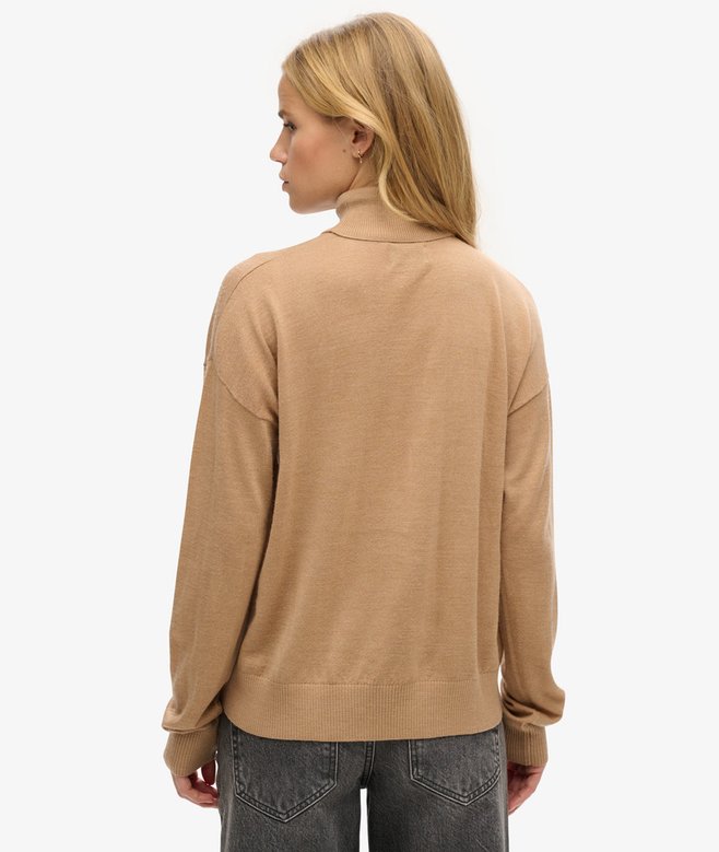 Superdry Merino Drop Shoulder Roll Neck Jumper