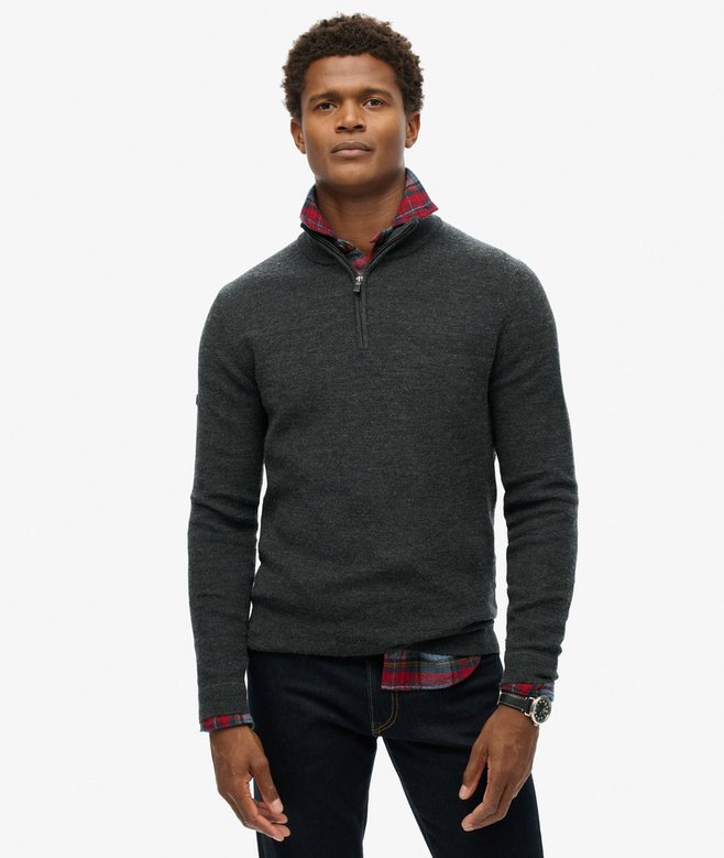 superdry Merino Half Zip Jumper