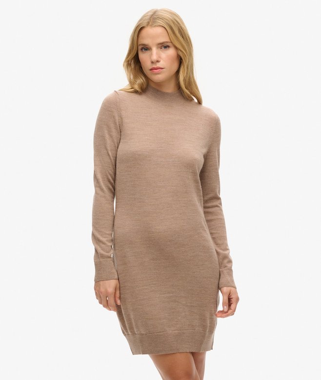 superdry Merino Long Sleeve Knit Dress