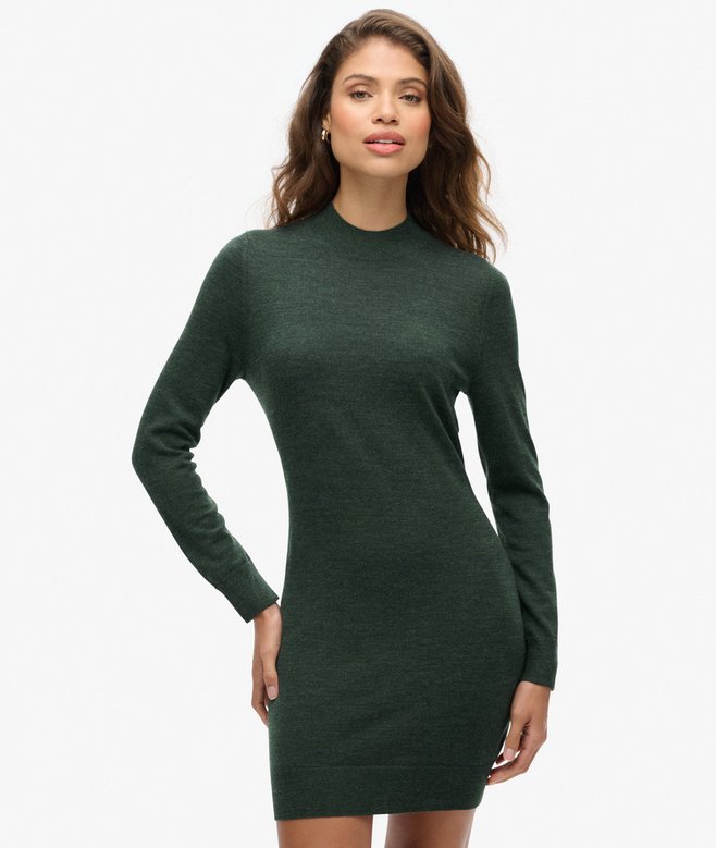 superdry Merino Long Sleeve Knit Dress