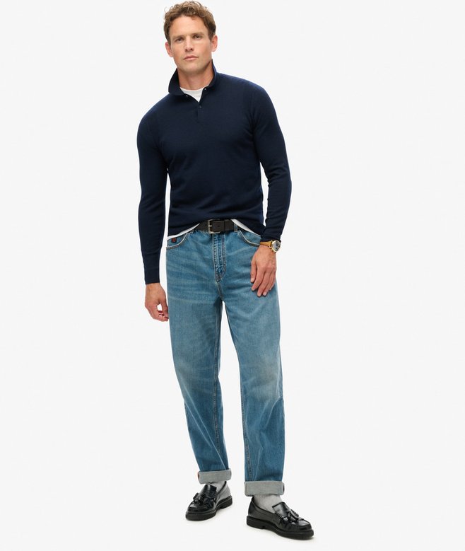 Superdry Merino Long Sleeve Polo Jumper