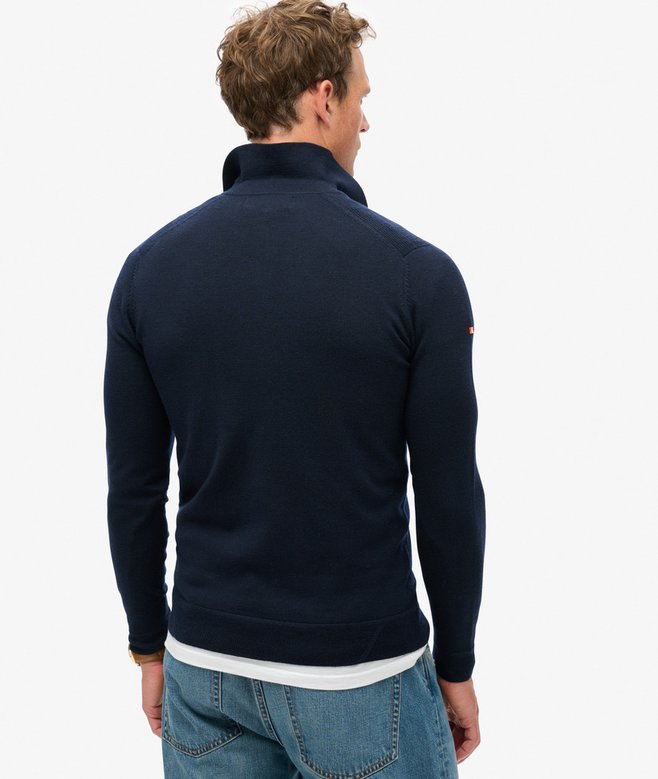 Superdry Merino Long Sleeve Polo Jumper