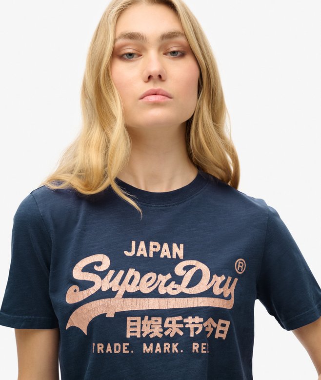 Superdry Metallic Logo Relaxed T-Shirt