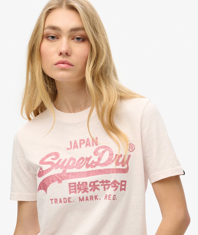 Superdry Metallic Logo Relaxed T-Shirt