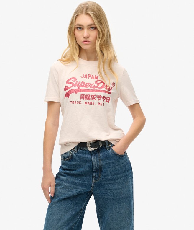 superdry Metallic Logo Relaxed T-Shirt